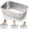Grande gamelle d'eau pour chien, bol d'eau en acier inoxydable, grande capacité, bol d'eau intérieur et extérieur pour chiens de grande taille et XL, 1 paquet.