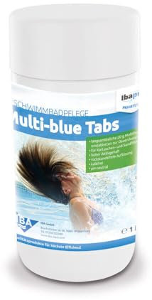 IBA 1 kg Multi-Blue Tabletten 4in1 20 g Chlortabletten Sand-, Kartuschenfilter, Klareffekt