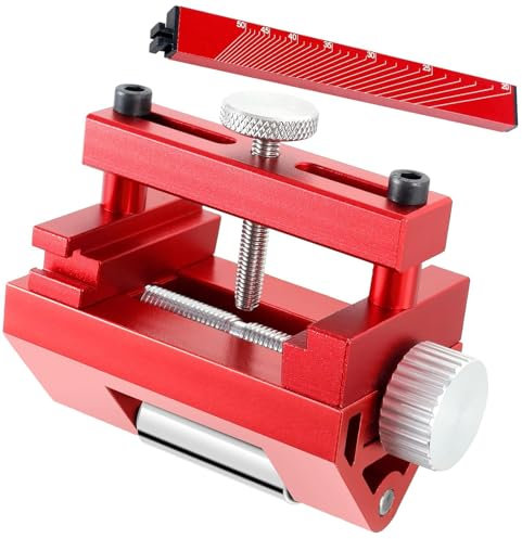 GIONAR Honing Guide Tool Aluminum Alloy, Woodworking Sharpening Holder of Whetstone Chisel Sharpener, for Chisels Planes Roller Grinder Knife Sharpener (Red)