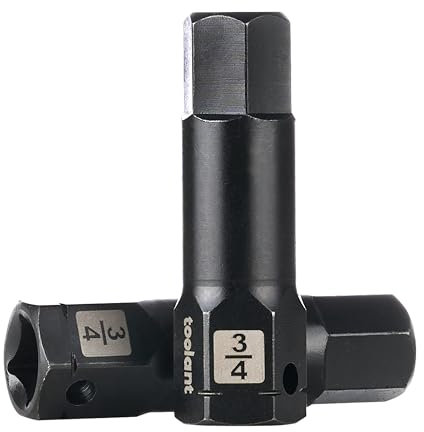 toolant 1/2 drive 3/4 impact hex bit socket set 2PCS, Hex Drive, S2 Steel Air Drive Allen Socket set,Impact Grade，Anti-Roll Design