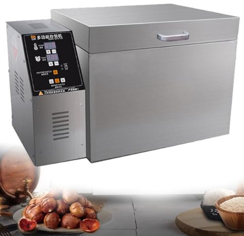 Tostadora eléctrica de frutos secos, tostadora de café de 1800 W/2500 W con tubo de calentamiento de acero inoxidable, temperatura ajustable de 0 a 350 ° y control de tiempo,Type10