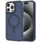 AOMYKE Cover Magnetica per iPhone 15 Pro, Custodia iPhone 15 Pro Compatibile con MagSafe, Traslucida Opaca Posteriore Sottile PC+TPU Bumper Antiurto Case - Blu