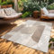 Paco Home Teppich In- & Outdoor, Moderne abstrakte Boho Designs mit 3D Struktur, robust & wetterfest, ideal für Terrasse Wohnzimmer & Küche, Grösse:240x340 cm, Farbe:Beige 2
