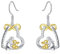 HARMONY BOLA Kaninchen Ohrringe 925 Sterlingsilber Herz Kaninchen Ohrhänger Hasenschmuck Geburtstags und Weihnachtsgeschenke für Frauen Mädchen