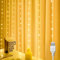 LED Lichtervorhang 1x1m, 100 LED lichterketten Vorhang Innen, Lichterkette Innen Warmweiß, USB Lichtervorhang Fenster mit 10 Haken für Innen und Außen Hochzeit Party Weihnachten Wand Schlafzimmer Deko