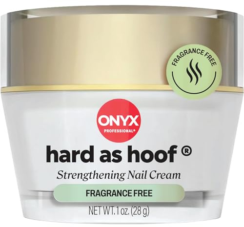 Onyx Professional Hard As Hood Nail Strengthening Cream, Fragrance Free, Cuticle Cream That Conditions & Strengthens Nails, Prevents Breakage, Chips & Cracks 1 oz