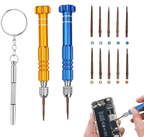 13 in 1 Glasses Screwdriver Mutifuntional Tiny Screwdriver Set Glasses Repair Kit with Screws and Screwdriver Spectacle Repair kit Glasses Tightening Kit for Glasses Watch Laptop Electronics