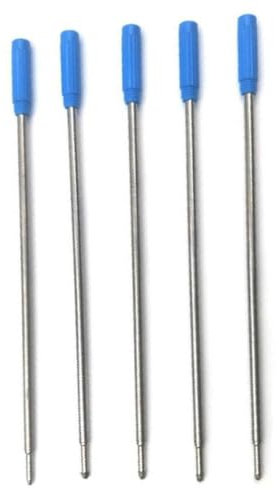 Kugelschreiberminen für Cross-Kugelschreiber, 11,5 cm Kugelschreiberminen, austauschbare mittlere Spitze, Metallmine mit 1,0 mm feiner Spitze, 5 Stück