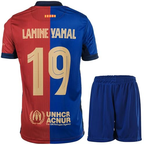 Mefstone Barcelona 25/26 Heim Yamal #10 Football Kinder Trikot für Kinder (Rot,140)