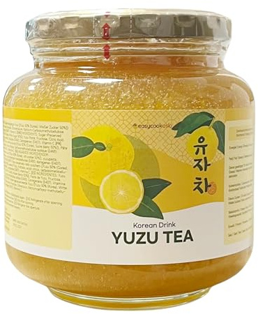 EasyCookAsia Korean Drink – Yuzu Tea | Fruchtig, süß & zitronig | Mit Vitamin C | Für Tee, Limonade, Cocktail & Dessert | Asiatische Teekultur erleben (1kg)