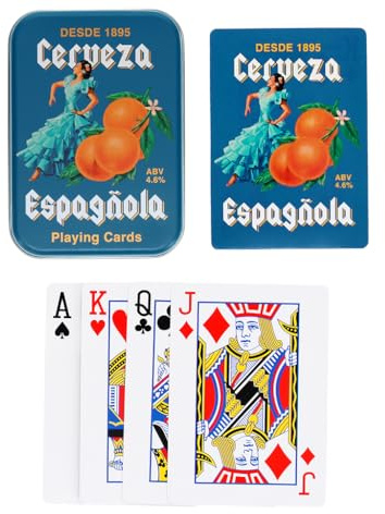 dotcomgiftshop Playing cards in a tin - Cerveza Española