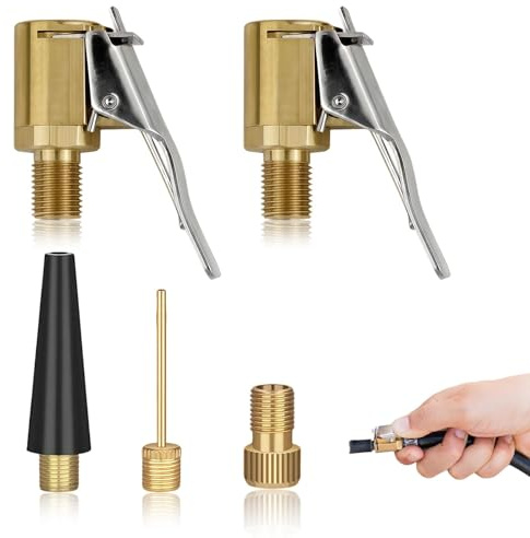 Zynqo Multifunktionales Valve Adapter Set, Ventil Adapter Set, Easy Pump Adapter, Französisches Ventil Adapter für Autoreifen, Fahrräder und Bälle