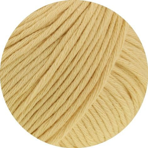 LANA GROSSA Natural Cotton Gots | Bio-Baumwollgarn in Millefili- Zwirnung | Handstrickgarn aus 100% Baumwolle (Bio) | 50g Wolle zum Stricken & Häkeln | 80m Garn FB 25