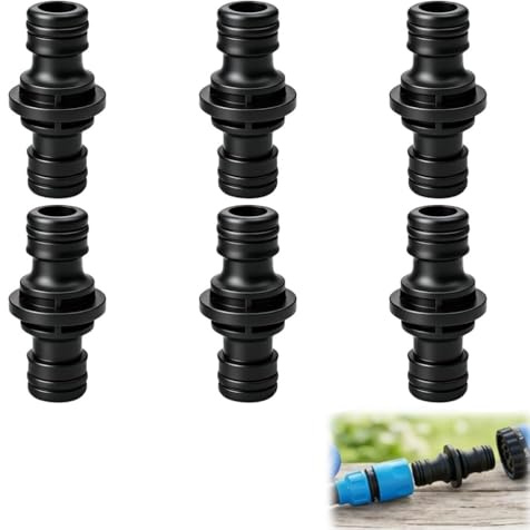 6 Pièces 1/2 Pouce Double Raccord, Fiche Pièce Connecteurs de Tuyau Pièce de Raccordement pour la Connexion Tuyauterie Double Connecteur Tuyaux Connexion pour Jardin et Maison