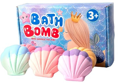 Schaumbad mit Spielzeug-Muschelförmiger Duftsalz-Ball | 6 Stück Badebubbles für Frauen Männer Oma Jugend Zuhause Reise