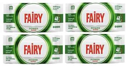 Fairy Multi Purpose Surface Cleaning Wet Wipes (4 x 100 Pack) (4 x Power)