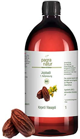 pagra natur Jojobaöl 1. Kaltpressung bio, 1l - Massageöl