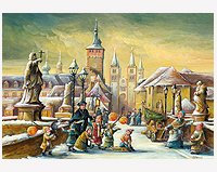 Adventskalender WÜRZBURG ALTE MAINBRÜCKE Brück & Sohn Meißen