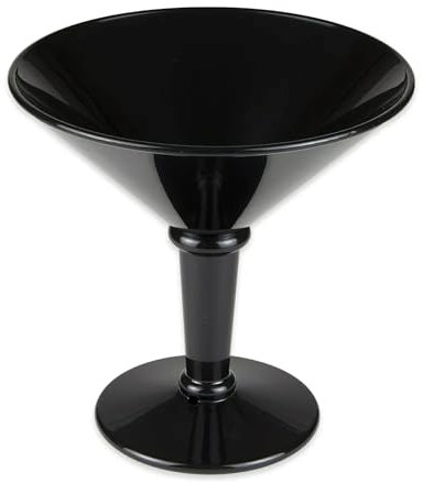 drinkstuff Super Martini SAN Glass Black 48oz / 1.4ltr - Case of 3 | Large Martini Glass, Novelty Martini Glass