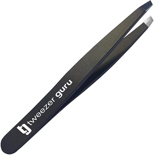 Tweezer Guru Pince à épiler professionnelle en acier inoxydable pour poils incarnés - Échardes de précision, points noirs, tiques et poils du visage pour homme et femme