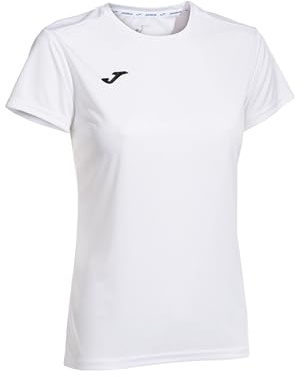 Joma Women's Sports T-Shirt, 6XS – 3XL – Keeps Contact with the Body Dry, Ideal for Running or Gym – Combi White