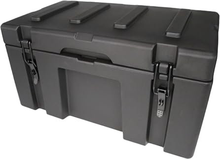 horntools Transportbox - wasserdichte Reisebox - Lagerbox Stapelbar - 3,6mm Dickes Polyethylen - Sichere Befestigung & Verschlüsse - Auto, Dachträger, Jagd, Boot & Camping Zubehör - 150l