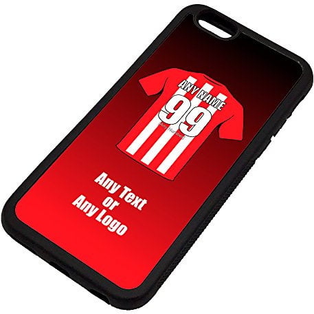 Personalised Gift - Southampton iPhone 6 / 6s Case (Black, Football Club Design Theme) - Any Name/Message on Your Unique - Apple TPU - The Saints