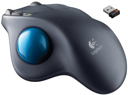 Logitech M570 Trackman Kabellose Ergonomische Trackball-Maus | 2.4 GHz Unifying USB-Empfänger, 18-Monate Akkulaufzeit, 5 Programmierbare Tasten, Scroll-Rad, PC/Mac, Englische Verpackung