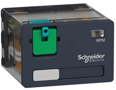 Schneider Electric Harmony Relay RP 24V dc Spule 4-poliger Wechsler für DIN-Schienen 15A 388? 2W Monostabiles Relais, Packung a 10 Stück