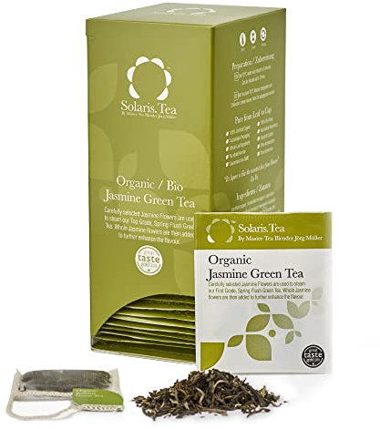 Solaris Tea Bio - Jasmin Grüntee, 40 Seidenteebeutel, 1er Pack (1 x 60 g)