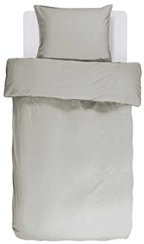 ESSENZA Bettwäsche Guy Stone, 155x220 + 1x 80x80 cm - 100% Baumwollrenforce 144TC - Uni