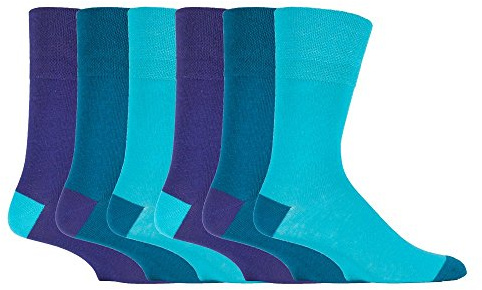 Gentle Grip | 6 Pairs Men's Everyday No Elastic Cotton Socks | Size 6-11 UK (MGG90)
