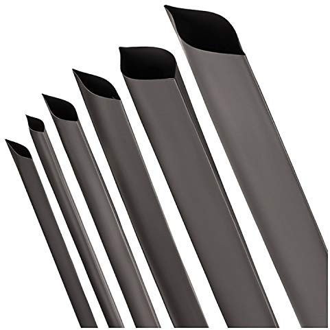 ISOLATECH tubo termorestringente al metro nero senza adesivo Ø 40mm 3 metri 2:1 set poliolefina l'isolamento dei cavi connessioni saldate non etichettato resistente ai raggi UV (Ø40mm 3metri)