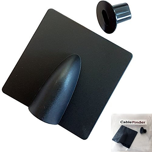 8mm - Black Brick Blast Buster & Bush/Grommet Cable Hole Cover Kit – Indoor & Outdoor Single RG6 Coaxial/Satellite Burst Plate Tidy Cap - CCTV - Loops