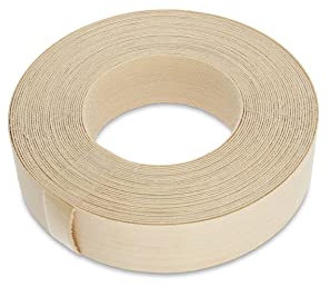 Furnierrolle Ahornholz (22 mm breit x 7,5 m lang) - hochwertiges, vorgeklebtes DIY-Produkt zum Aufbügeln