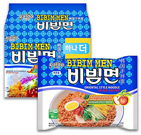 korea Paldo Bibim myun Cold Noodle Instant Ramen süße würzige Sauce 130 g, 5 Stück