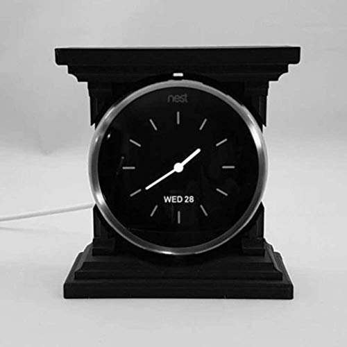 Carriage Clock Nest Thermostat Stand for Portable / Desk Use. Black