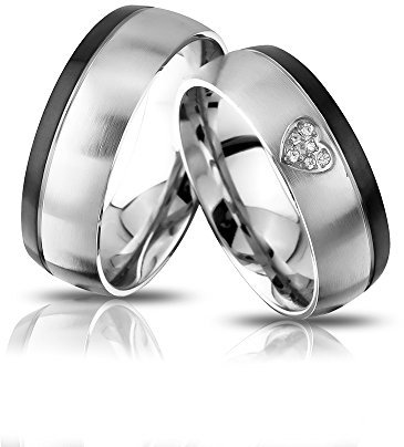 Juwelier Schönschmied - Unisex Partnerringe Eheringe Freundschaftsringe Hamal Edelstahl 58-62 258HDac - Kostenlose Wunschgravur mit AMAZON KONFIGURATOR online gestalten!