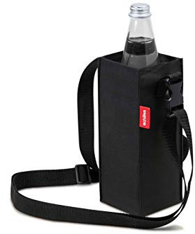 achilles Borsa Porta Bottiglie Acqua - Portabottiglie per 1 1.5L bottiglia - Pieghevole, in poliestere resistente - Ideale per Attività all'Aperto, Viaggi e Shopping - Nero - 9x9x22 cm