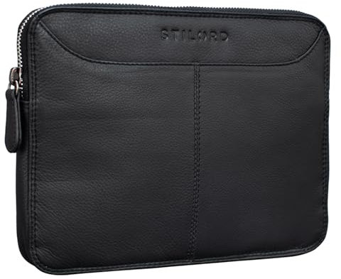 STILORD 'Tyler' Custodia Tablet in Pelle Borsa Porta iPad 9,7 Pollici di Cuoio Vintage Sleeve Porta Tablet Retrò, Colore:nero