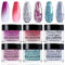 6 Box/Set Color Mood Changing Fine Dipping Powder Dip Nail Holographic Glitter Sequin Colors Kits,Red,Rose Pink,Blue,Blue, Silver (W1-W2-122-123-134-136-10g/box)…