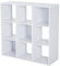 HOMCOM 3 Tier Bookshelf, Modern Cube Bookcase with 9 Open Storage Compartments, Freestanding Display Storage Unit for Living Room, Bedroom, Study, White
