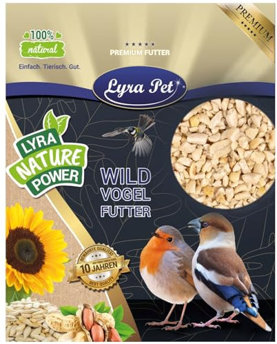 Lyra Pet® | 10 kg Erdnusskerne Weiß Gehackt | Ideal für Kleine Vögel & Jungtiere | Wildvogelfutter für Sommer & Winter | Fetthaltig & Nährstoffreich | Energiespender für Wildvögel | Gehackte Erdnüsse