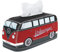 BRISA VW Collection - Volkswagen Neopren Kosmetik-Servietten-Spender-Papier-Taschentuch-Tissue-Box fürs Bad im T1 Bulli Bus Design (Rot/Schwarz)