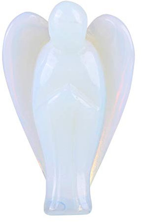 Angel Figurine, 1.5inch Beautiful Natural Opal Angel Shape Crystal Healing Stone Gift