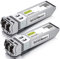 10Gtek 2-Pièces 10Gb SFP+ SR Multimode Module, 10GBase-SR LC Transceiver Compatible pour Cisco SFP-10G-SR, Meraki MA-SFP-10GB-SR, Mikrotik, Ubiquiti, Netgear, Zyxel, Qnap, D-Link, Open Switch