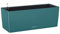 Lechuza Balconera Color 50 - Vaso per fiori autoirrigante, in plastica, per interni ed esterni, con foro di drenaggio, altezza 19 cm, lunghezza 50 cm, larghezza 19 cm, colore: petrolio