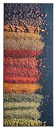 wunderlin Läufer Flur Teppich Küche Collection Waschbarer Modernes Design, Wertvoll Verwenden Für Teppichlaeufer, rutschfest und Küchenläufer | Nützlich Küchenteppich Waschbar (Spices, 60x150)