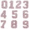 GORGECRAFT Glitter Rhinestone Number Stickers 0-9 Numbers 2.7 Inch High Self-Adhesive Iron-on Word Stickers for Cars Arts Crafts Clothing DIY Decoration (Pink)