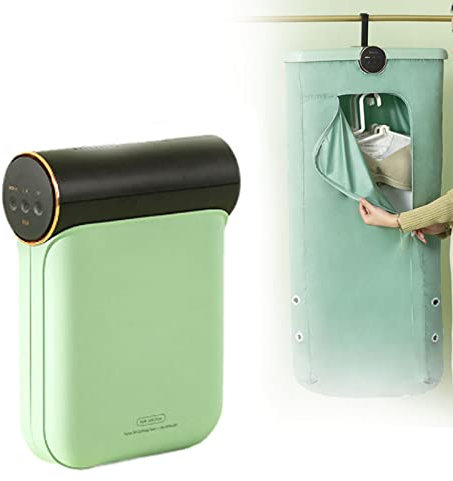 QJJML Asciugabiancheria da Viaggio 400w, Asciugatrice Pieghevole - 8 Ore di Temporizzazione Intelligente/Luce UV/Carico 10 kg, può Asciugare più Vestiti Una Volta